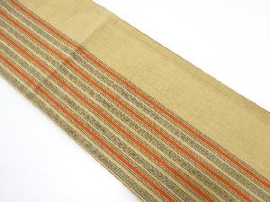 縞模様織り出し　全通袋帯